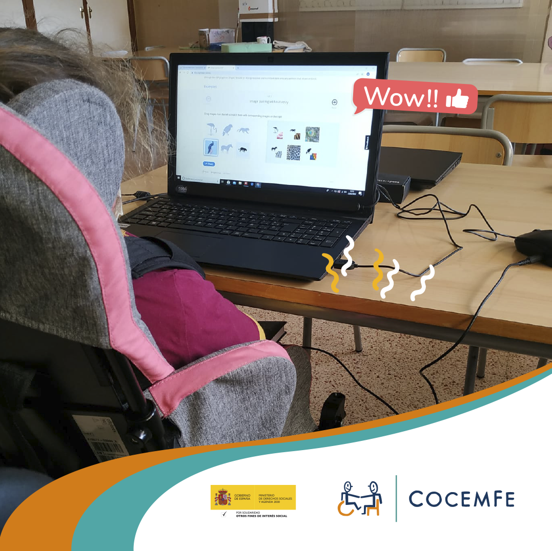 Visita al CEIP Mirantbó para trabajar el uso de los dispositivos a bajo coste para el alumnado con NEE